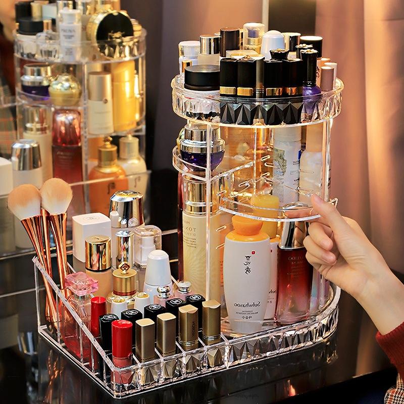Storage Boxes & Bins Cosmetic Box 360 Degree Rotating Makeup Rack Crystal Pattern Drawer Organizer Shelf Display Stand Large Capacity
Storage Boxes & Bins Cosmetic Box 360 Degree Rotating Makeup Rack Crystal Pattern Drawer Organizer Shelf Display Stand Large Capacity