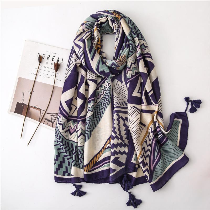 Scarves 2021 Fashion Geometric Printed Autumn Winter For Women Female Shawls And Wraps Foulards Hijabs, Blue;gray
Scarves 2021 Fashion Geometric Printed Autumn Winter For Women Female Shawls And Wraps Foulards Hijabs, Blue;gray