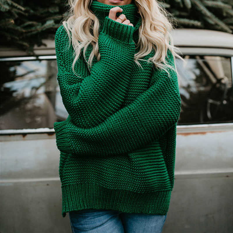 Women Pullover Turtle Neck Autumn Winter Clothes Warm Knitted Oversized Turtleneck Sweater For Women' Green Tops Woman 211109, Khaki
Women Pullover Turtle Neck Autumn Winter Clothes Warm Knitted Oversized Turtleneck Sweater For Women' Green Tops Woman 211109, Khaki