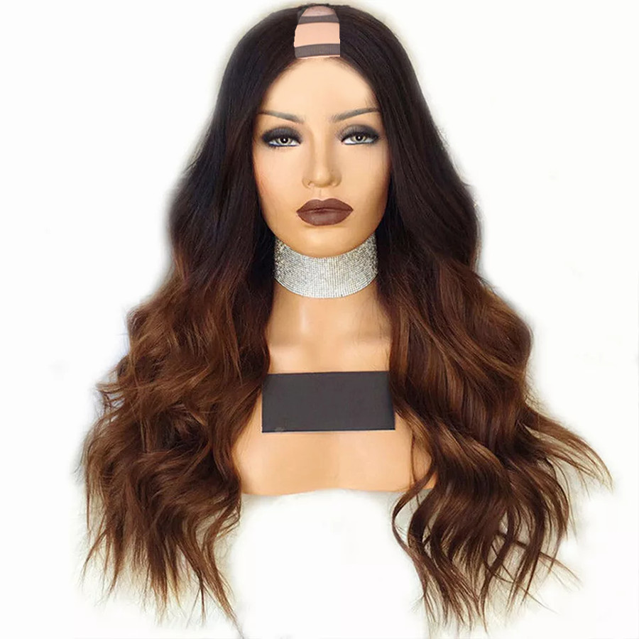 Long Brown Ombre Human Hair Wigs Natural Wave Malaysian Remy Glueless U Part Wigs Middle Right Left Upart 1"x4" Two Tone Color, 1btbrown
Long Brown Ombre Human Hair Wigs Natural Wave Malaysian Remy Glueless U Part Wigs Middle Right Left Upart 1"x4" Two Tone Color, 1btbrown