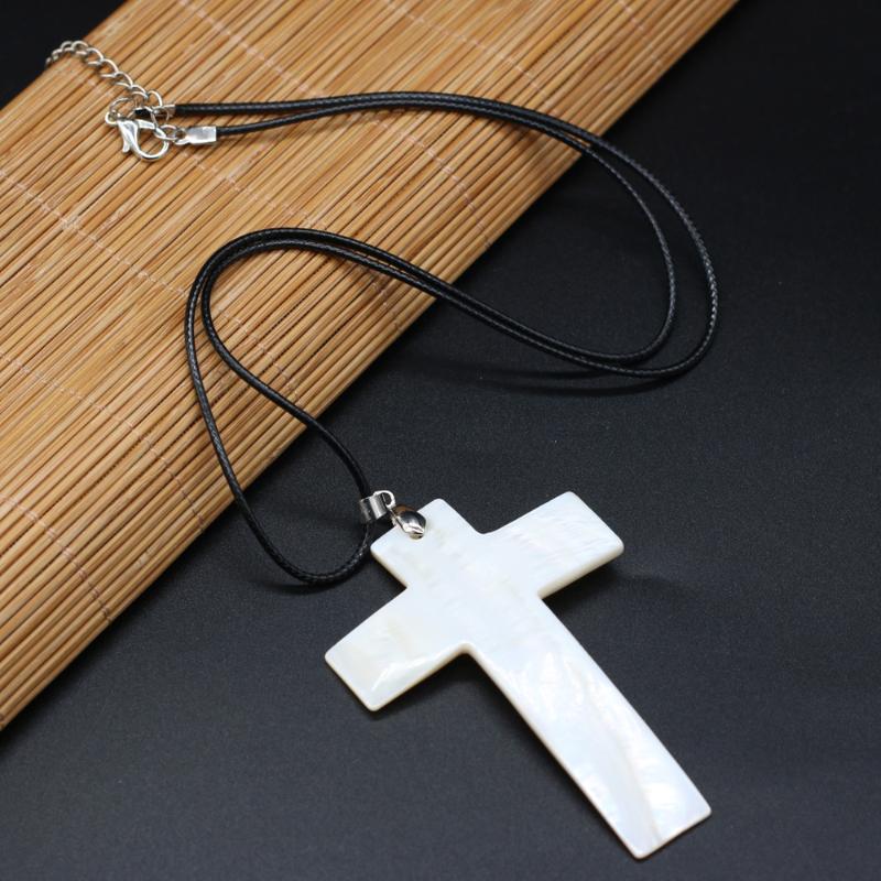 Pendant Necklaces Cross Shape Pearl Mother Shell Necklace Natural White For Jewelry Gift Length 55+5cm Size 50x70mm
Pendant Necklaces Cross Shape Pearl Mother Shell Necklace Natural White For Jewelry Gift Length 55+5cm Size 50x70mm