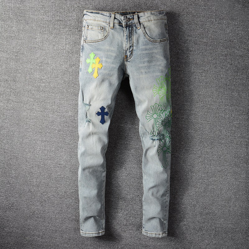 Tide Brand Personality Fashion Sanskrit Letter Cross Badge Denim Men's Trendy Casual Slim High Street Jeans, Blue
Tide Brand Personality Fashion Sanskrit Letter Cross Badge Denim Men's Trendy Casual Slim High Street Jeans, Blue