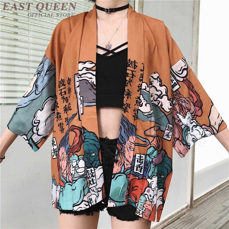 Womens tops and blouses harajuku kawaii shirt Japanese streetwear outfit kimono cardigan female yukata blouse women AZ004 200924