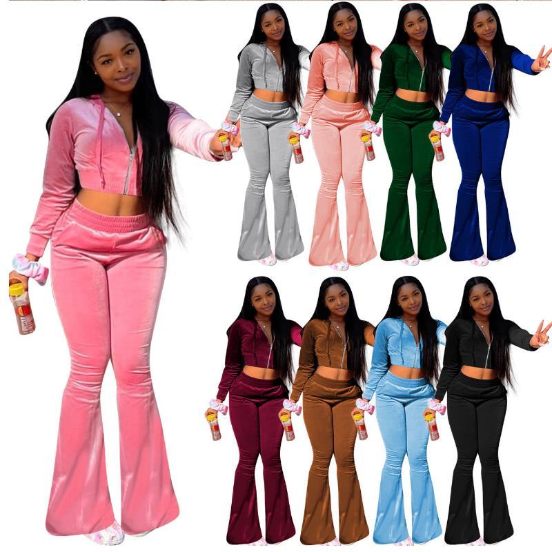 Women' Two Piece Pants Spring Autumn Women Tracksuit 2 Set Outfits Lady Velvet Hooded Zipper Jacket Tops And Wide-leg Casual Sport Suit, Black
Women' Two Piece Pants Spring Autumn Women Tracksuit 2 Set Outfits Lady Velvet Hooded Zipper Jacket Tops And Wide-leg Casual Sport Suit, Black