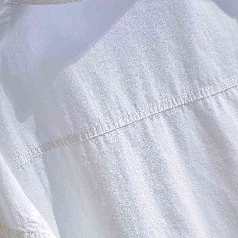 Solid Cotton White Shirt Women Long-sleeve Blouse Oversized Women Spring Autumn Tops Office Loose Casual Lapel Shirt Top Blusas Y211125