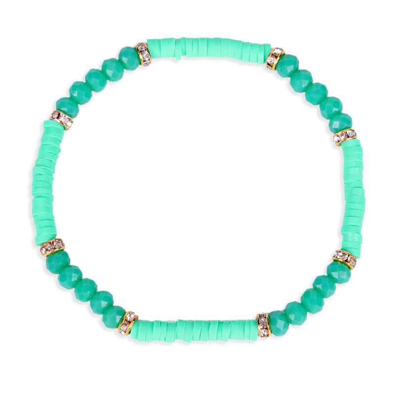 Summer Beach Style Colorful Crystal Beads Strands Creativity Polymer Clay Disc Bracelet Jewelry