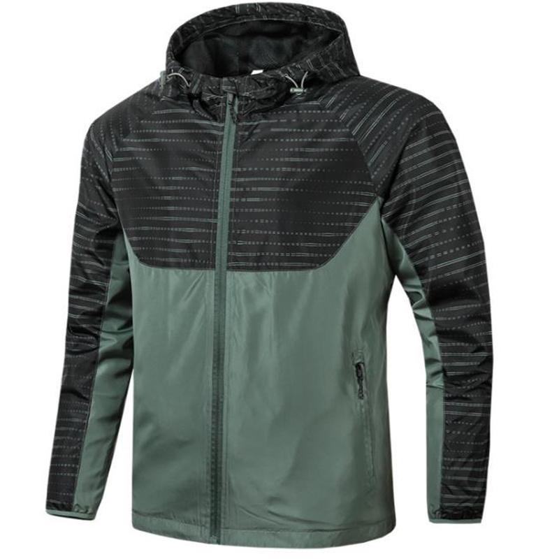 Outdoor Jackets Spring Autumn Hooded Jacket Patchwork Men's Windbreaker Male Outwear Zipper Thin Coat