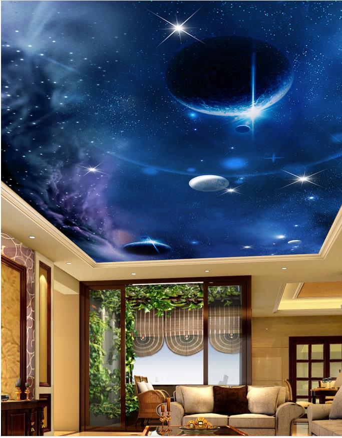 Photo 3d blue sky ceilings 3d murals wallpaper for living room modern wallpaper for living room