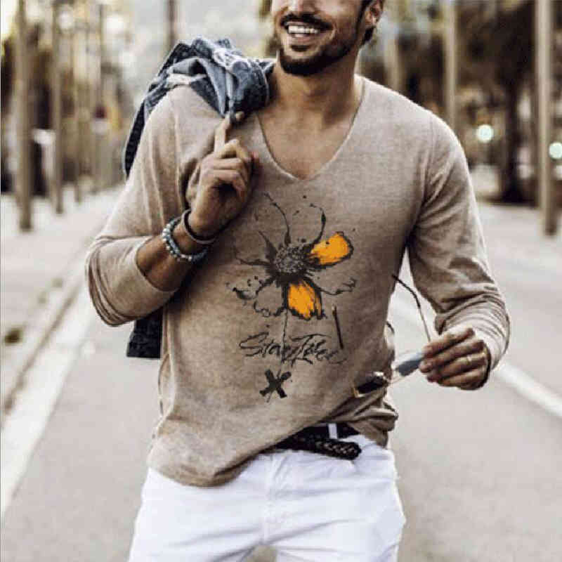 Fashion Poker Printed Men T-Shirts Spring Long Sleeve O-Neck Pullover Tops Casual Autumn Male Plus Size Tee t shirt 210515