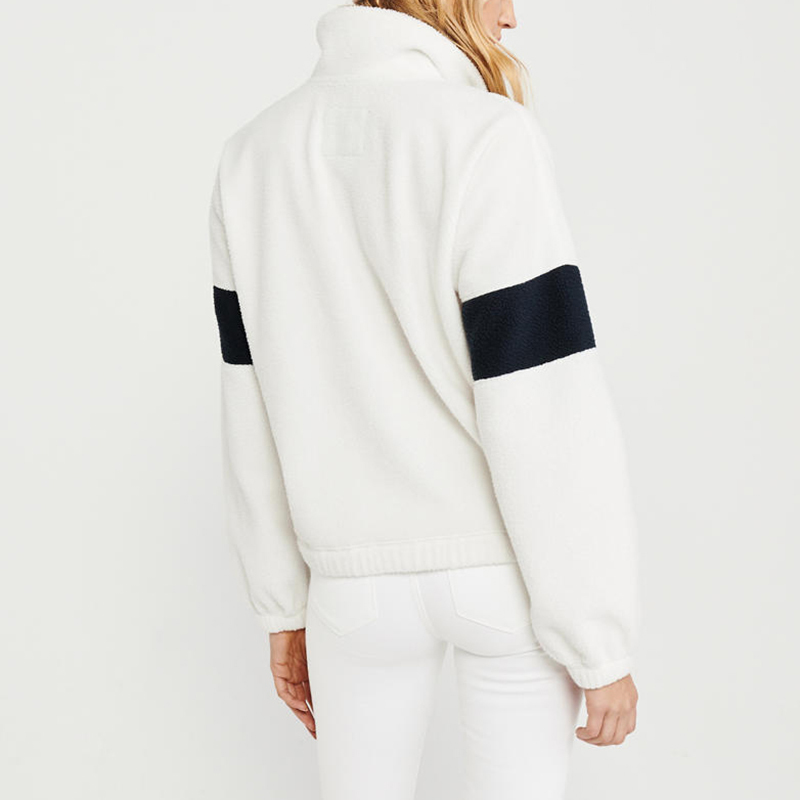 Fleece Casual Sweatshirts Women Long Sleeve Patchwork Teddy Hoodie Zipper Loose Pullovers Autumn Winter Warm Tops 210415