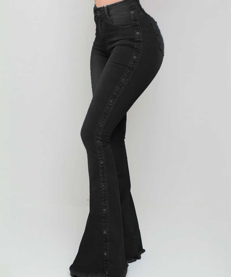 Jeans Women Fashion Slim Fit Skinny Bell Bottom Butt Lift Washed Streetwear Female Trousers Oversizesd Denim Pants 210922