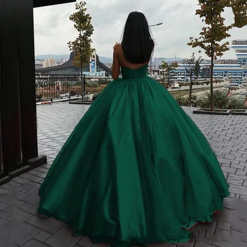 Black Ball Gown Long Prom Dresses Sexy Strapless Backless Evening Dress Party For Women 2021 Chiffon Vestido De Festa