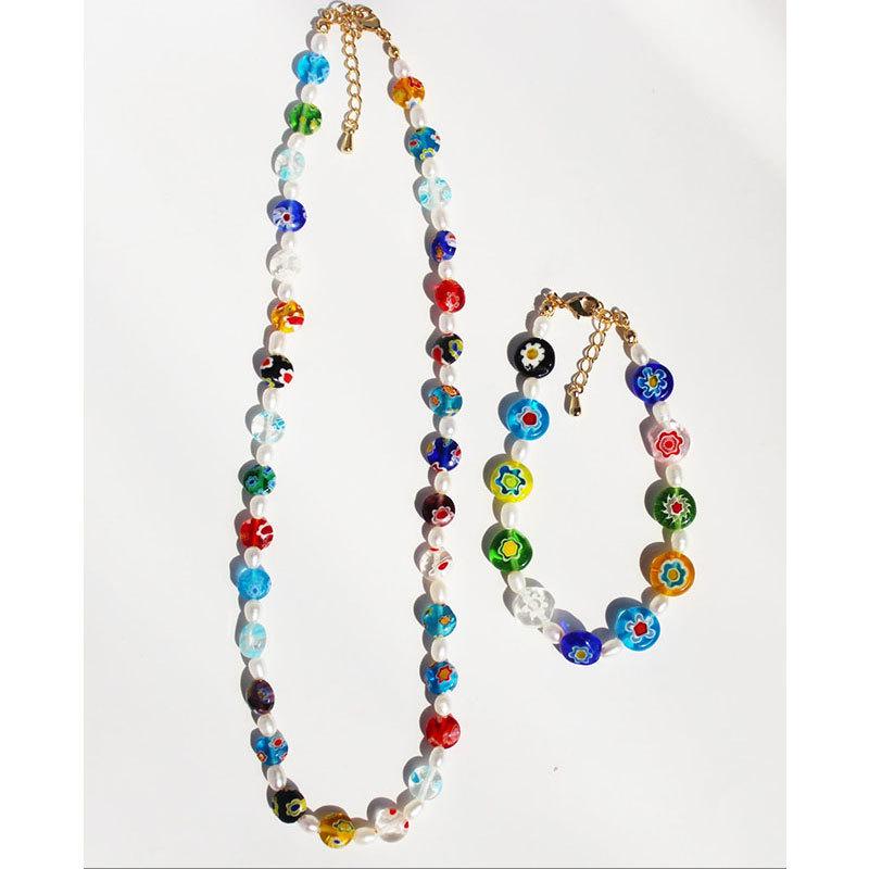 Chokers Freshwater Pearl Bracelet Necklace Glass Crystal Beads Color Fashion Temperament
Chokers Freshwater Pearl Bracelet Necklace Glass Crystal Beads Color Fashion Temperament