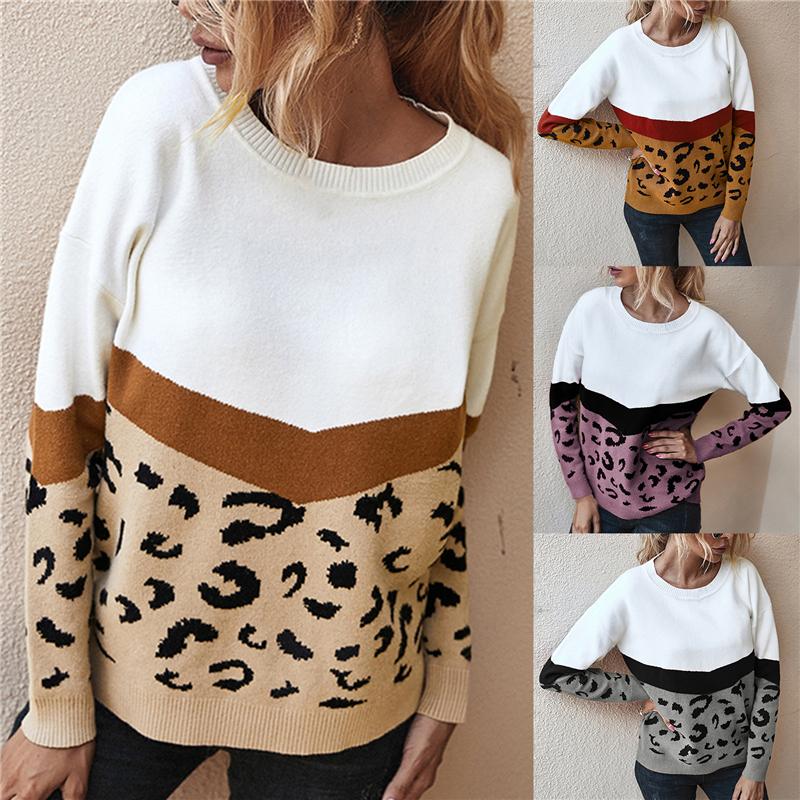 Women's Sweaters Fashion Autumn Winter Ladies Knitted Leopard Patchwork Sweater Women O-neck Full Sleeve Jumper Pullovers Top, White;black
Women's Sweaters Fashion Autumn Winter Ladies Knitted Leopard Patchwork Sweater Women O-neck Full Sleeve Jumper Pullovers Top, White;black