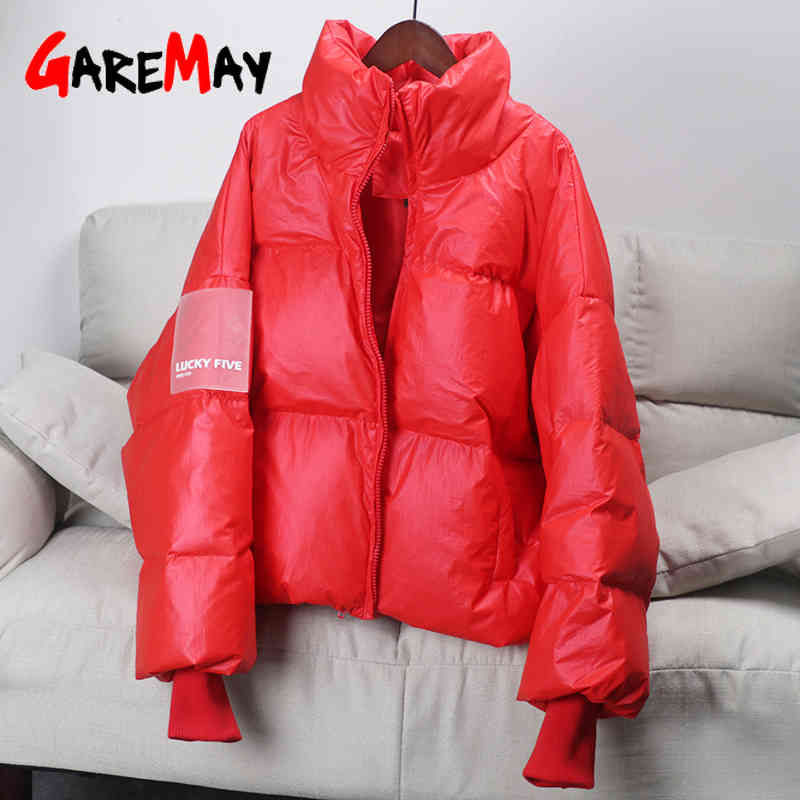 Female Glossy Down Parka Winter down coat for women Thick Jacket Loose White Duck Coat women's Waterproof Outerwear 210428