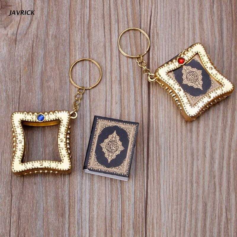 Mini Ark Quran Book Koran Pendant Muslim Keychain Bag Purse Car Decor Jewelry G1019