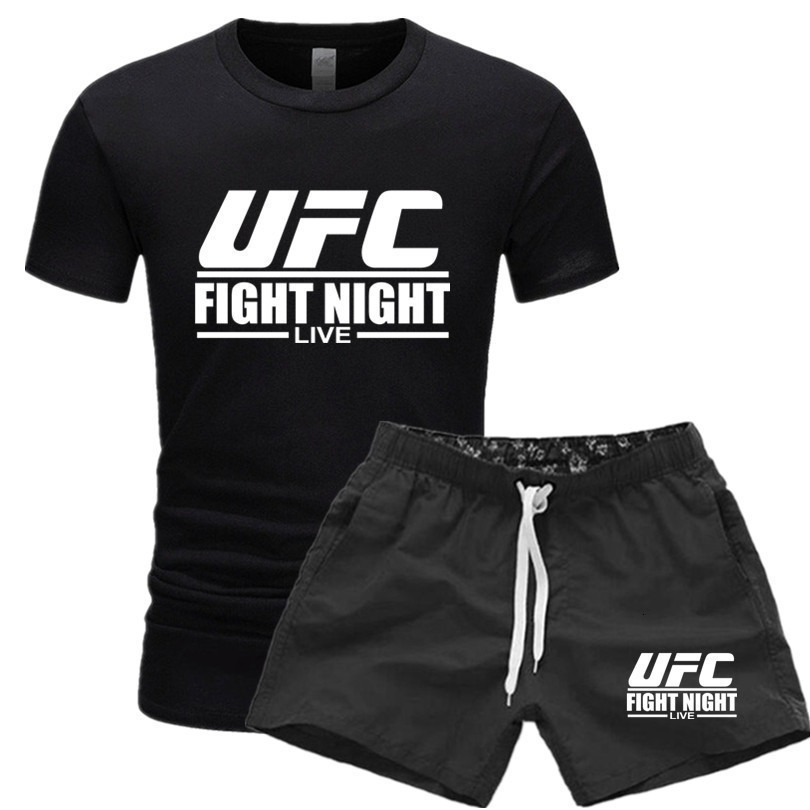 Ufc Combat Printing Men's T-shirt Leisure Fitness Short Sleeve + Sports Shorts Set, Gray
Ufc Combat Printing Men's T-shirt Leisure Fitness Short Sleeve + Sports Shorts Set, Gray