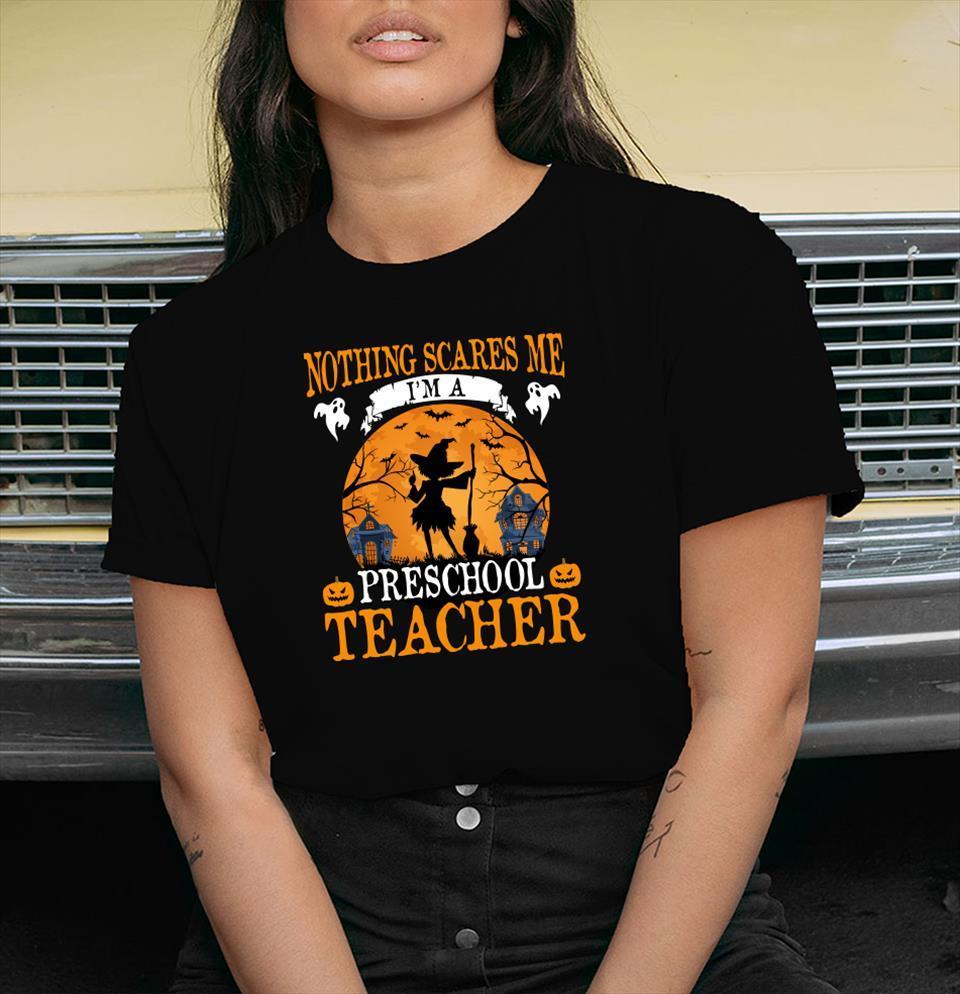 Nothing Scares Me Preschool Men Tops Teacher Printing And Women Summer Woman Tshirts Fashion Harajuku Top Crew Neck Clothes Feminist, White;black
Nothing Scares Me Preschool Men Tops Teacher Printing And Women Summer Woman Tshirts Fashion Harajuku Top Crew Neck Clothes Feminist, White;black