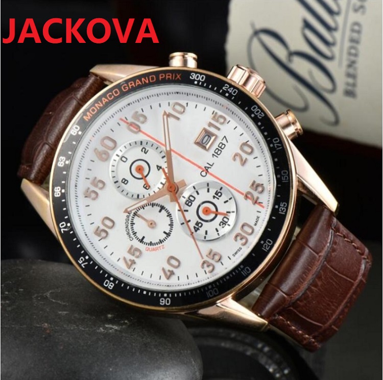 Top Full Functional Men Watches 43mm High Quality Gift Japan Quartz Movement Watch chronograph stopwatch mens leather wristwatch, As pic
Top Full Functional Men Watches 43mm High Quality Gift Japan Quartz Movement Watch chronograph stopwatch mens leather wristwatch, As pic
