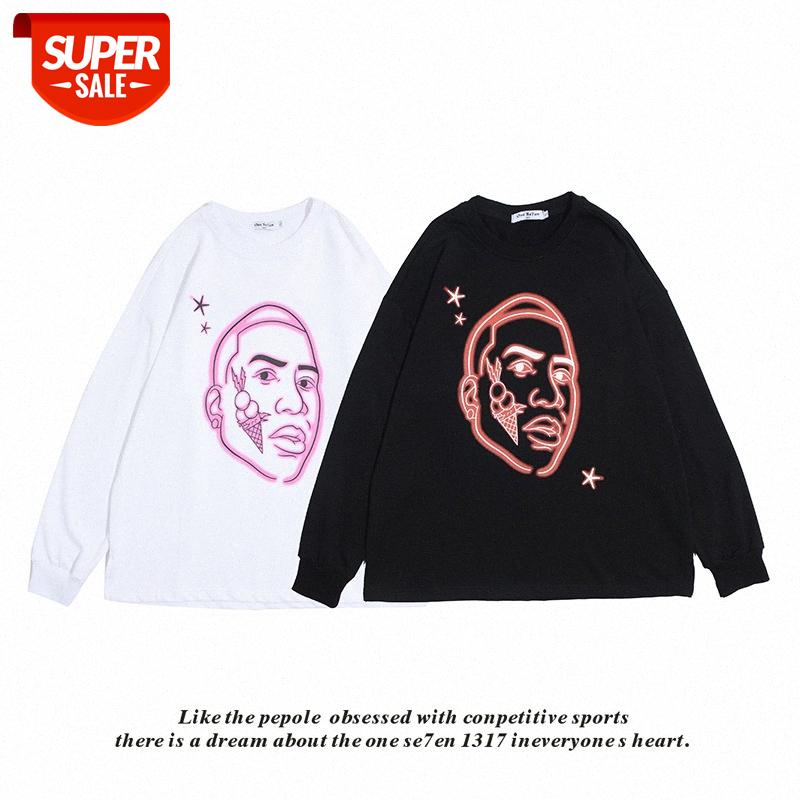 Couple West Coast Hip Hop Line Face Print Casual Round Neck Sweater T-Shirt Men #Rj9S, Black
Couple West Coast Hip Hop Line Face Print Casual Round Neck Sweater T-Shirt Men #Rj9S, Black