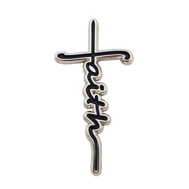 Pins, Brooches Faith Cross Jesus Fashion Enamel Badge Brooch