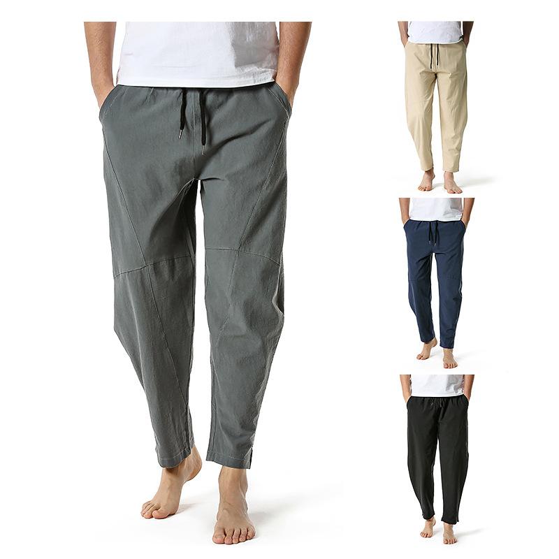 Men' Pants Cotton Slacks. Lightweight Elastic Waist Yoga Pants. Home 04, Black
Men' Pants Cotton Slacks. Lightweight Elastic Waist Yoga Pants. Home 04, Black