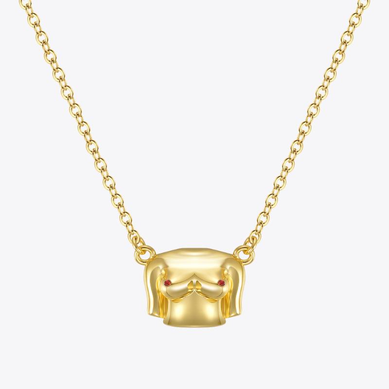 Pendant Necklaces ENFASHION Aesthetic 3D Breast Necklace For Women Gold Color Choker Party 2021 Body Fashion Jewelry Collier P213198