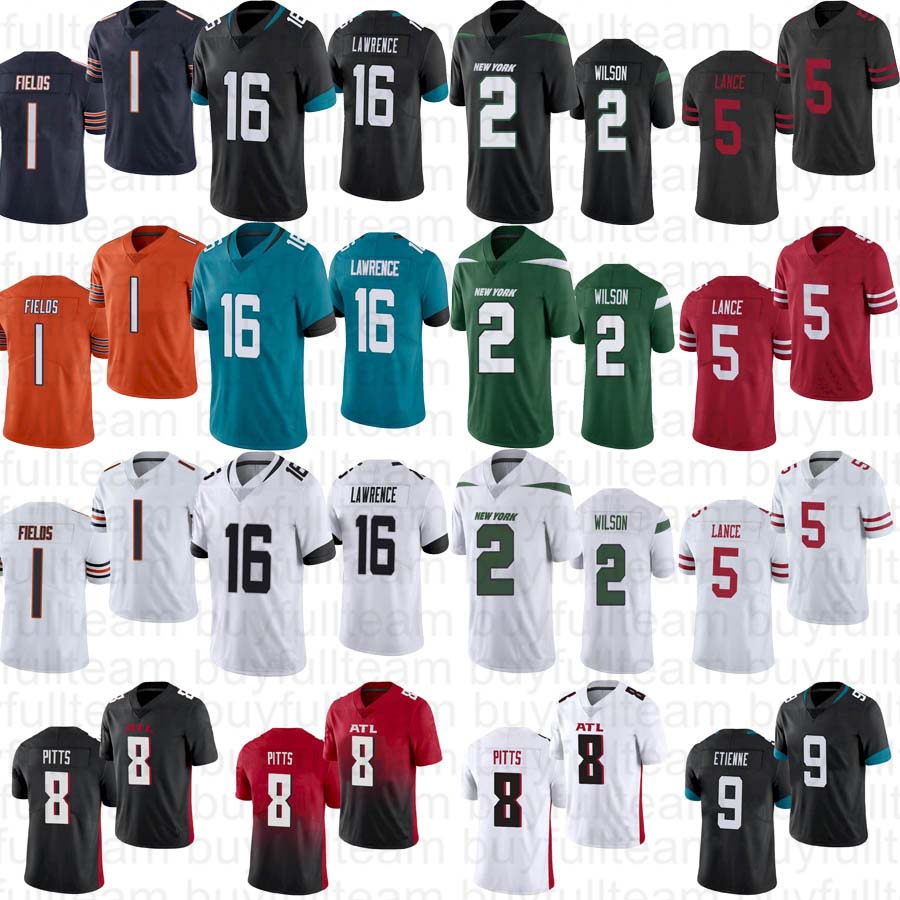 16 Trevor Lawrence 1 Justin Fields 5 Trey Lance Football Jersey 2 Zach Wilson 8 Kyle Pitts 9 Travis Etienne, Black;red
16 Trevor Lawrence 1 Justin Fields 5 Trey Lance Football Jersey 2 Zach Wilson 8 Kyle Pitts 9 Travis Etienne, Black;red