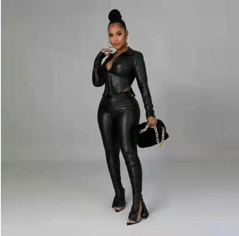 Women's Two Piece Pants VBPB 2022 PU Leather Set Sexy Club Bandage Solid Backless Full Sleeve Cloth Long Pencil Women 2, White
Women's Two Piece Pants VBPB 2022 PU Leather Set Sexy Club Bandage Solid Backless Full Sleeve Cloth Long Pencil Women 2, White