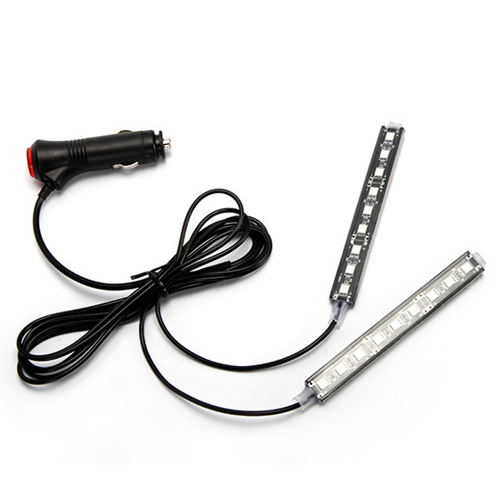 4Pcs/Set Car Styling 12V LED Strip Light Decorative Atmosphere Lamps Auto Interior Accessories With Remote
