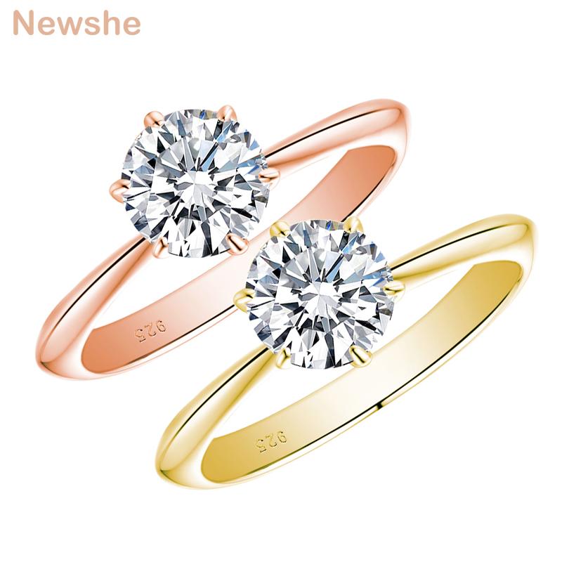 Cluster Rings She Multi-tone Gold Solid 925 Sterling Silver Wedding Engagement Moissanite For Women Solitaire 1.0ct D SSV1, Golden;silver
Cluster Rings She Multi-tone Gold Solid 925 Sterling Silver Wedding Engagement Moissanite For Women Solitaire 1.0ct D SSV1, Golden;silver