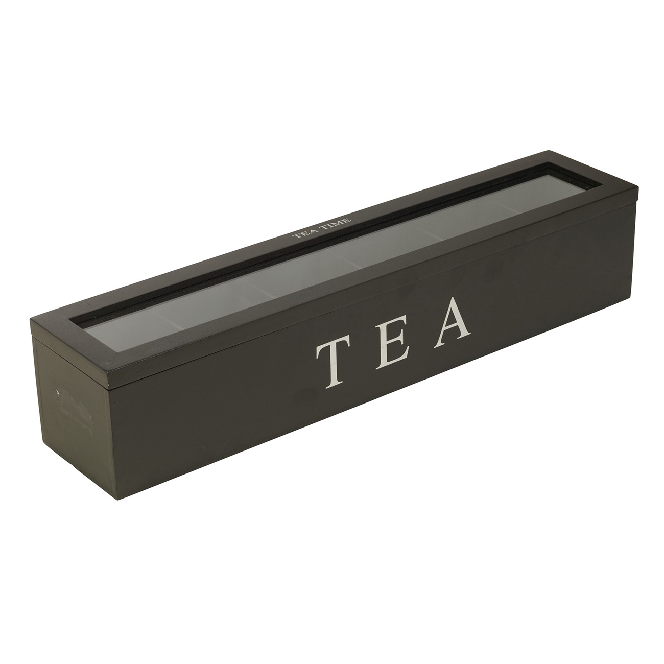 Tea Storage Box (Black and White), Coffee And Tea Bag Storage Rack With Compartment, Easy To Carry At Travel, Office And Home