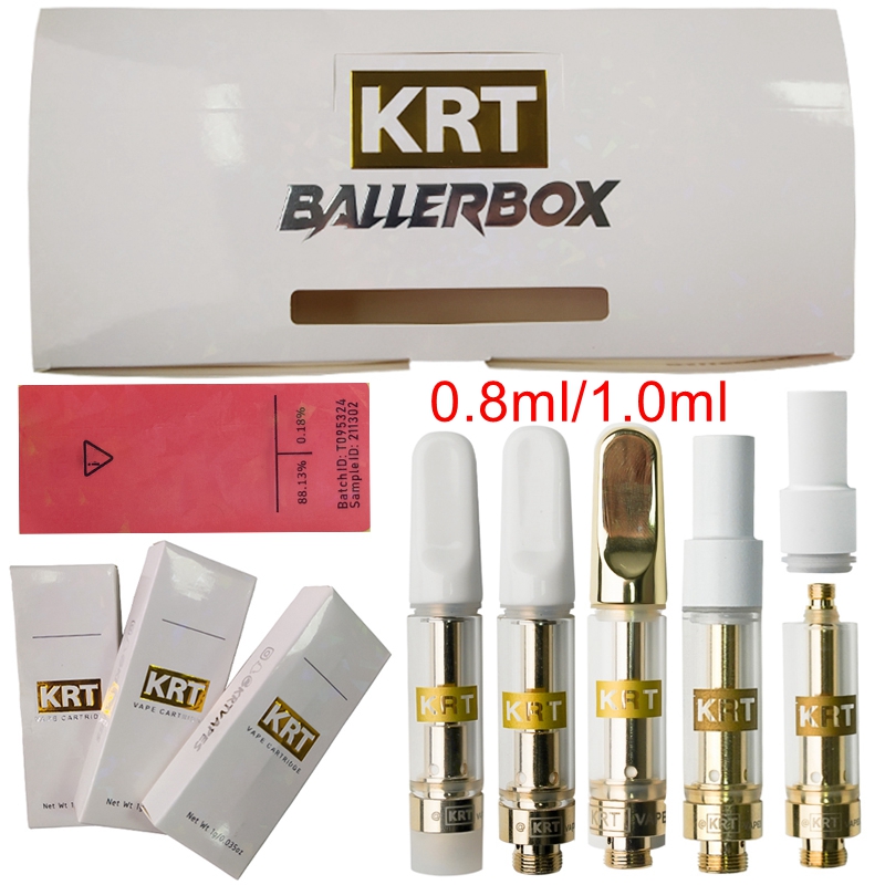 KRT Atomizers Vape Cartridges Packaging 0.8ml 1ml Ceramic Empty Vapes Pen Carts Oil Dab Wax Vaporizer 510 Thread E Cigarettes
KRT Atomizers Vape Cartridges Packaging 0.8ml 1ml Ceramic Empty Vapes Pen Carts Oil Dab Wax Vaporizer 510 Thread E Cigarettes