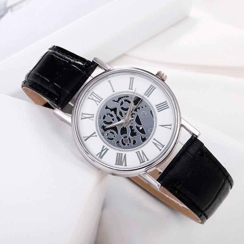 Wristwatches Men's Watch Fashion Business Hollow Male Roman Numerals Wrist Watches 803 Dress Clock Round Dial Wristwatch Montres Hommes#2, White
Wristwatches Men's Watch Fashion Business Hollow Male Roman Numerals Wrist Watches 803 Dress Clock Round Dial Wristwatch Montres Hommes#2, White