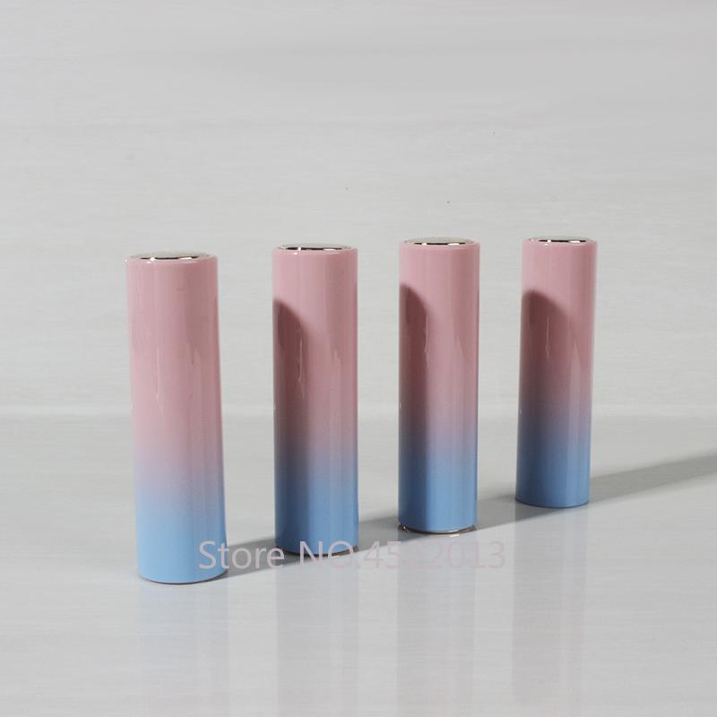 20pcs 50pcs 12.1mm Plastic High Class Pink+Blue Empty Lipstick Tube, DIY Round Lip Rouge Filler, Cosmetic Women Makeup Tools Storage Bottles