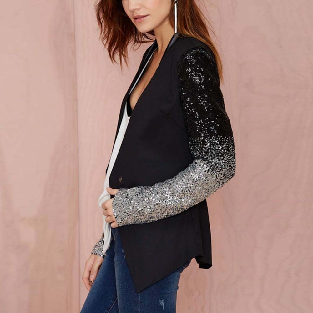 women's jackets xuxi female jacket long shiny sleeve, elegant woman's sequin sleeve bright for spring and autumn fz0630 ohc5, Black;brown
women's jackets xuxi female jacket long shiny sleeve, elegant woman's sequin sleeve bright for spring and autumn fz0630 ohc5, Black;brown