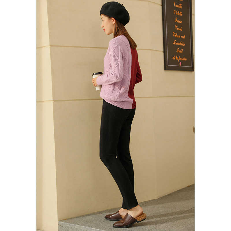 Minimalism Winter Women's Pants Fashion Solid Velvet Thick Jeans Causal Streetwear High Waist Female 1351 210527