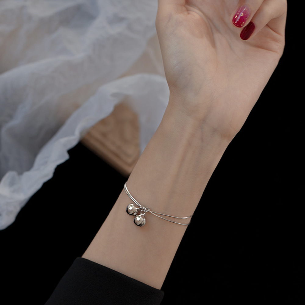 bracelet Huanmei will ring double bell girlfriends Bracelet, Golden;silver