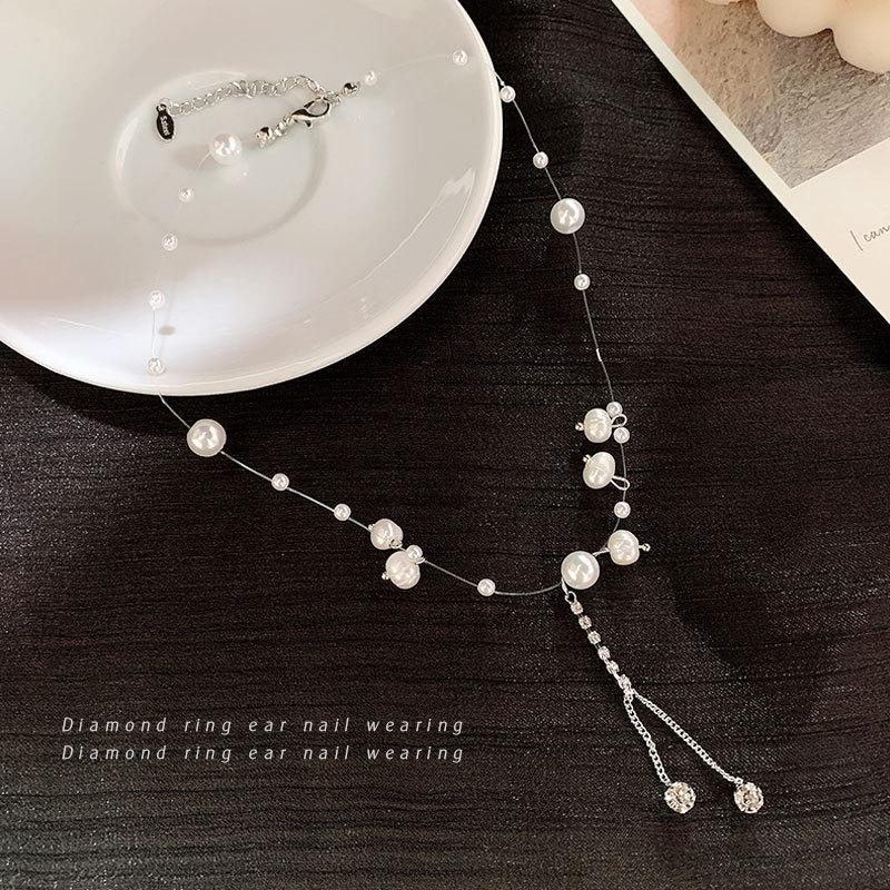 Chokers Korean Personality Cute Sweet Pearl Rhinestone Tassel Necklace Clavicle Chain Chocker Collar Girl Gift For Girlfriend
Chokers Korean Personality Cute Sweet Pearl Rhinestone Tassel Necklace Clavicle Chain Chocker Collar Girl Gift For Girlfriend