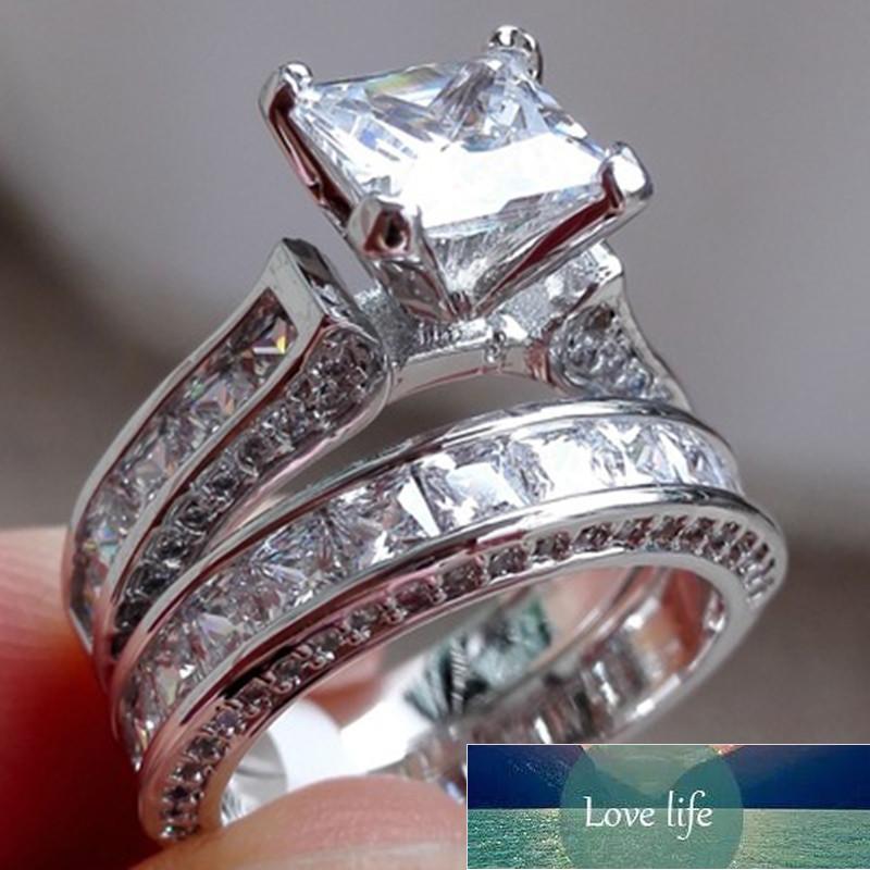 2pcs/lot Silver Double Big Rings Set Engagement for Woman Men Cubic Zirconia Ring Female Ladies Lover Party Wedding Jewelry Factory price expert design Quality
2pcs/lot Silver Double Big Rings Set Engagement for Woman Men Cubic Zirconia Ring Female Ladies Lover Party Wedding Jewelry Factory price expert design Quality