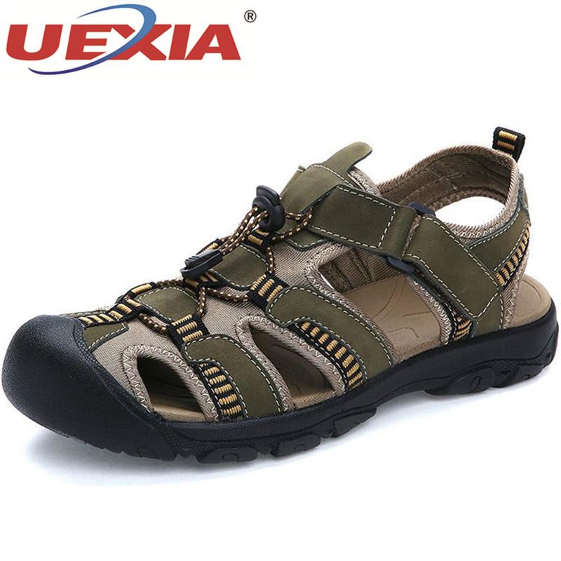 Sandals UEXIA Fashion Summer Leisure Beach Men Shoes High Quality Leather Yards Men's Sneakers Big Size 48, Black
Sandals UEXIA Fashion Summer Leisure Beach Men Shoes High Quality Leather Yards Men's Sneakers Big Size 48, Black