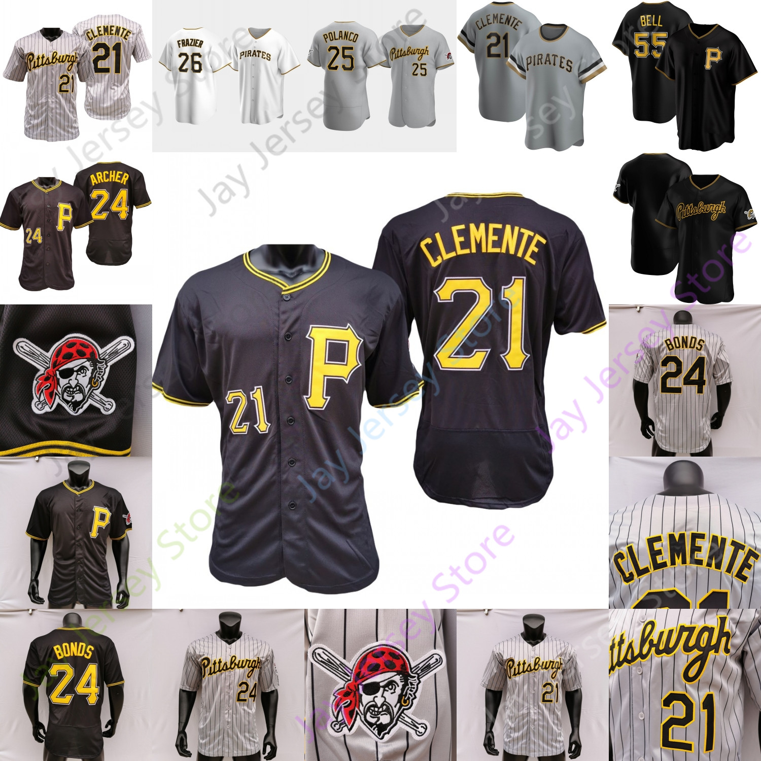 Baseball Jersey Sam Howard Keller Kuhl Oviedo Ponce Rodriguez Stratton Duane Underwood Jr. Roberto Clemente Barry Bonds Stargell Mazeroski Tekulve Parker, Women 2021 black
Baseball Jersey Sam Howard Keller Kuhl Oviedo Ponce Rodriguez Stratton Duane Underwood Jr. Roberto Clemente Barry Bonds Stargell Mazeroski Tekulve Parker, Women 2021 black