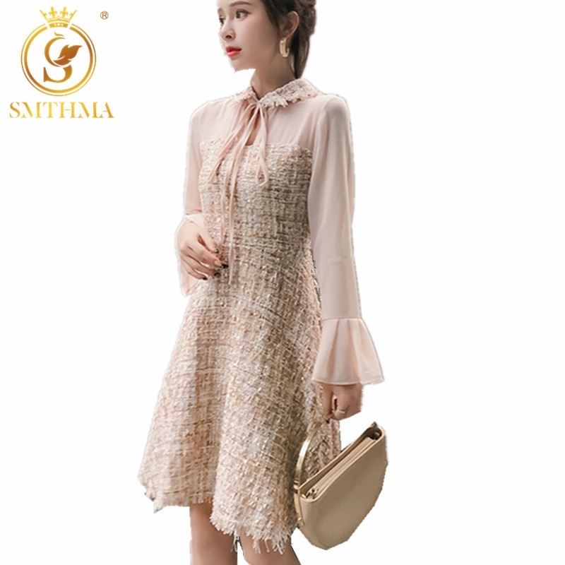 Autumn And Winter Luxury Runway Women Long Sleeves Tweed Dress Khaki Ruffled Stitching Chic Vestidos 210520, Photo color
Autumn And Winter Luxury Runway Women Long Sleeves Tweed Dress Khaki Ruffled Stitching Chic Vestidos 210520, Photo color
