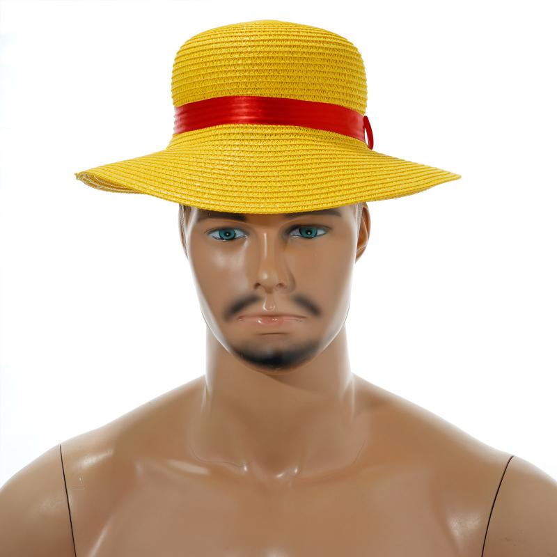 Adult Cosplay Party Hat Japanese Anime Beach Cap Women Men Summer Sun UV Protection Ribbon Strap Fastened Top Straw Headgear Wide Brim Hats, Blue;gray 
Adult Cosplay Party Hat Japanese Anime Beach Cap Women Men Summer Sun UV Protection Ribbon Strap Fastened Top Straw Headgear Wide Brim Hats, Blue;gray