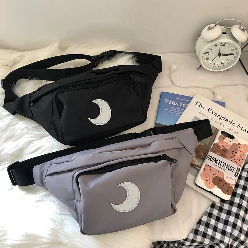 Waist Bags Hip Hop Pack Women Men Nylon Cross Shoulder Bag Moon Reflective Applique Dark Fashion Harajuku Unisex 
Waist Bags Hip Hop Pack Women Men Nylon Cross Shoulder Bag Moon Reflective Applique Dark Fashion Harajuku Unisex