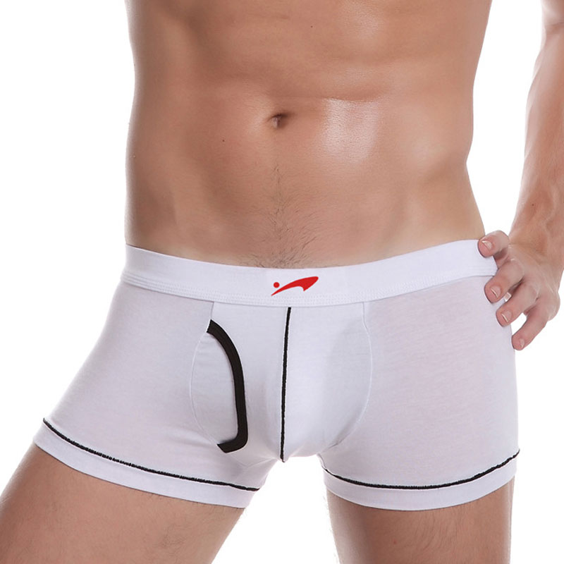 Sexy Men Modal Soft Open Crotch Underwear Boxer U Convex Pouch Boxers Breathable Boxers Gay Wear Low Rise G-string F12, Black;white
Sexy Men Modal Soft Open Crotch Underwear Boxer U Convex Pouch Boxers Breathable Boxers Gay Wear Low Rise G-string F12, Black;white