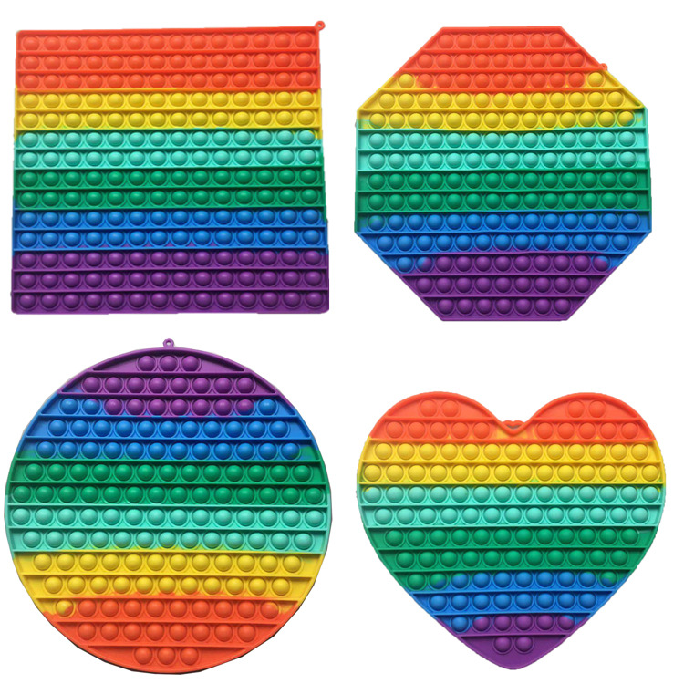 30cm Funny Antistress Rainbow Push Bubble Fidget Toy Sensory Stress Relief Squishy Toys For Adults Children Gifts 1PCS
30cm Funny Antistress Rainbow Push Bubble Fidget Toy Sensory Stress Relief Squishy Toys For Adults Children Gifts 1PCS