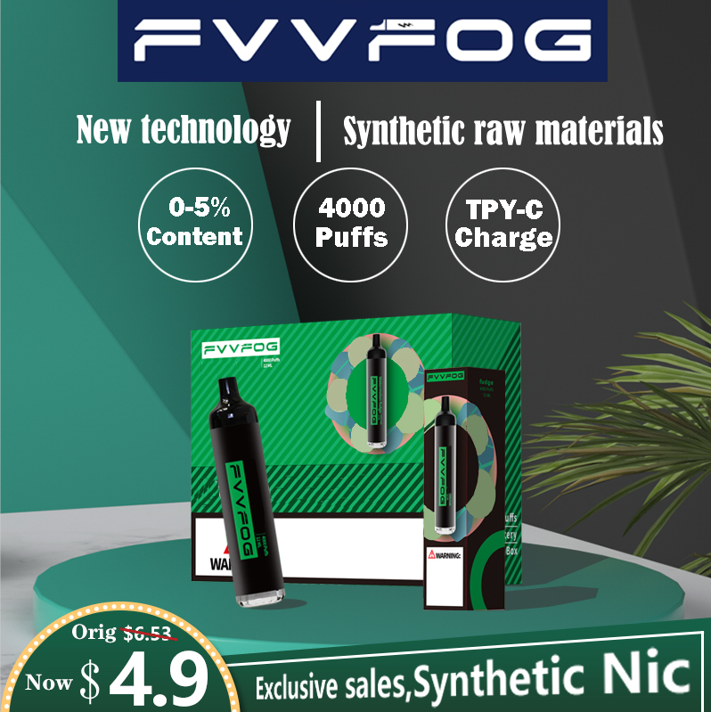 Exclusive original FVVFOG Disposable E cigarettes 4000 Puffs Battery capacity 12 ml Content 0-5% 10 colors available can be customized
Exclusive original FVVFOG Disposable E cigarettes 4000 Puffs Battery capacity 12 ml Content 0-5% 10 colors available can be customized