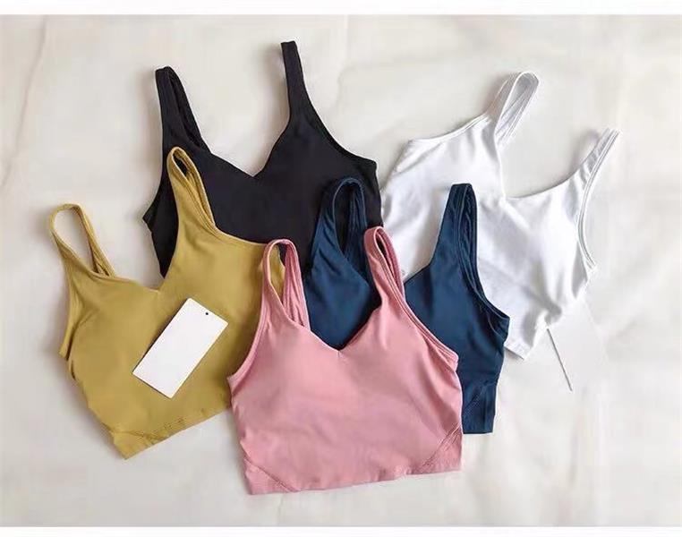 Gym tank Clothes Women's Underwear Yoga Sports Bra Back Bodybuilding All Match Casual Push Up Align bra Crop Tops Running Fitness Workout Vest