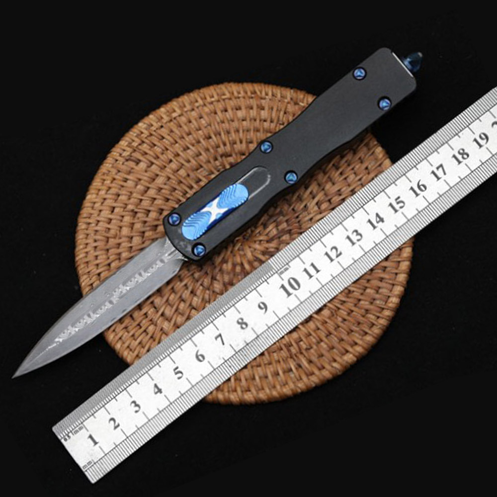 High-end! Dragon Double Action Automatic knife Damascus Blade T6061 Aviation Aluminum Handle Outdoor Tactical Pocket Knives
High-end! Dragon Double Action Automatic knife Damascus Blade T6061 Aviation Aluminum Handle Outdoor Tactical Pocket Knives